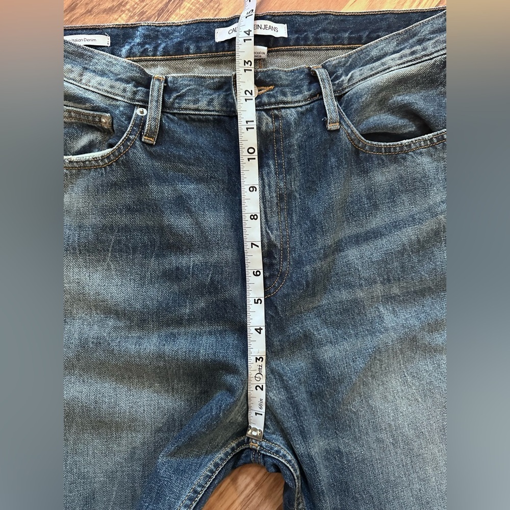 Calvin Klein Premium Italian Denim Men’s Loose Straight Leg Dad Jeans Blue Sz 32 - Picture 10 of 12